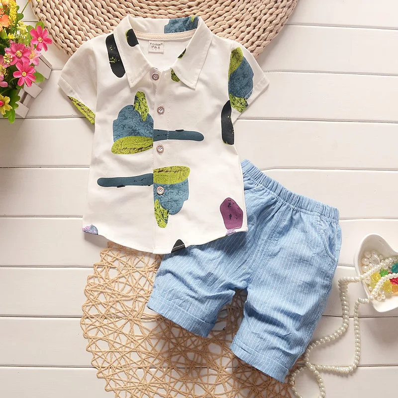 Детская одежда летний комплект одежды для маленьких мальчиков новинка 2017