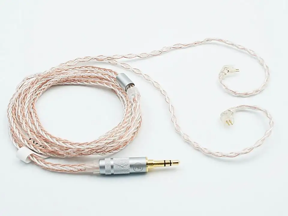 TFZ TC 3 2Pin 0 78 мм 8 делений медный и посеребренный кабель смешанный плетеный HiFi для