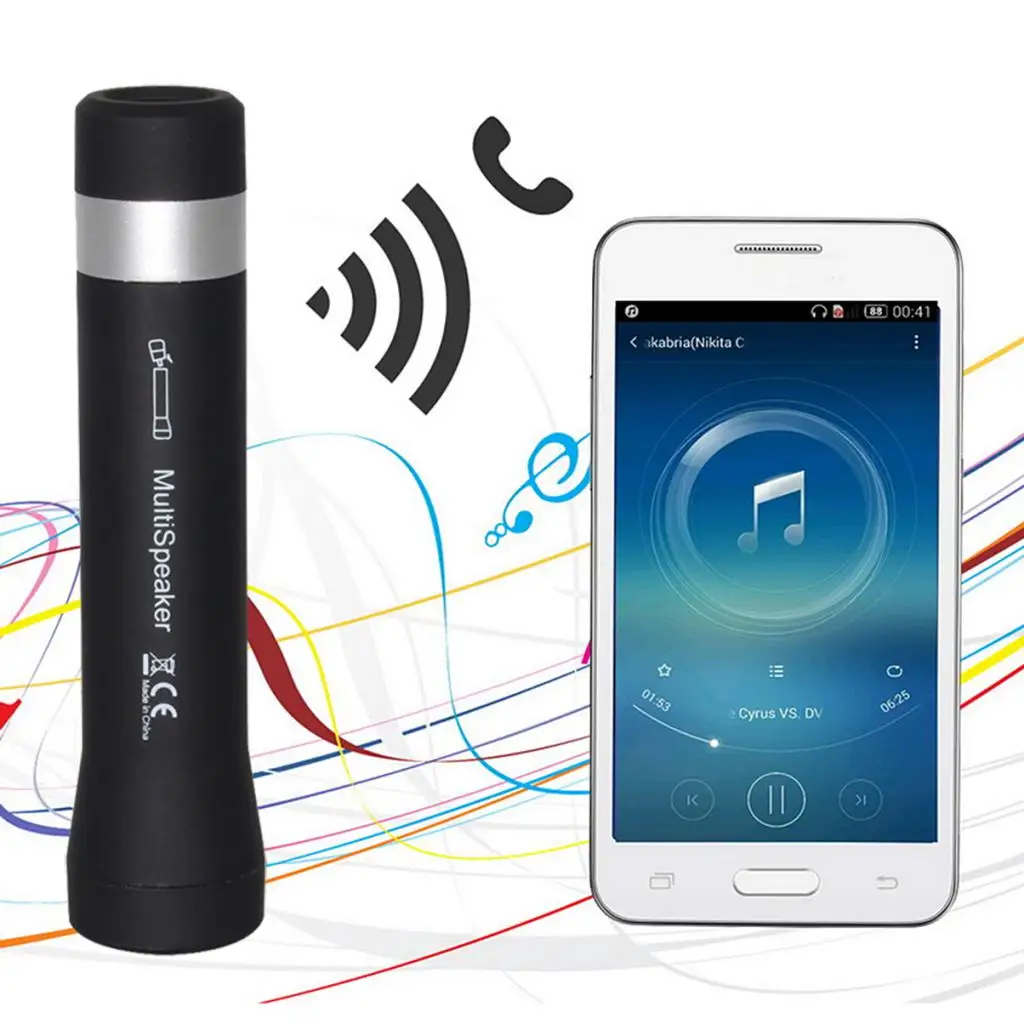 Многофункциональный динамик с Bluetooth Портативный светодиодный фонарик для