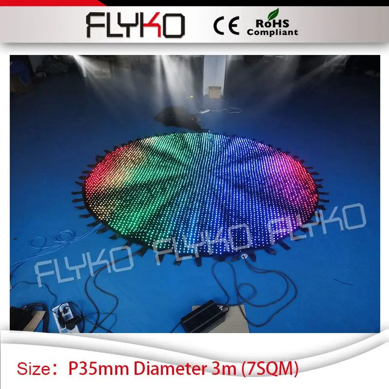 Гибкая светодиодная занавеска круглый дизайн для ночных клубов и ТВ p35мм|led video