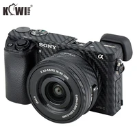 kiwifotos camera body cover carbon fiber film kit for sony a6000 16 50mm lens skin anti scratch anti slide cameras 3m stickers