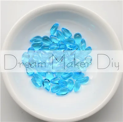4x6mm TRANS D Blue 4*6 мм/5*8 мм DIY Подвеска Аксессуары для ювелирных изделий кабошон купола капли дождя капли воды прозрачный клей бусины - Цвет: 4x6mm TRANS D Blue