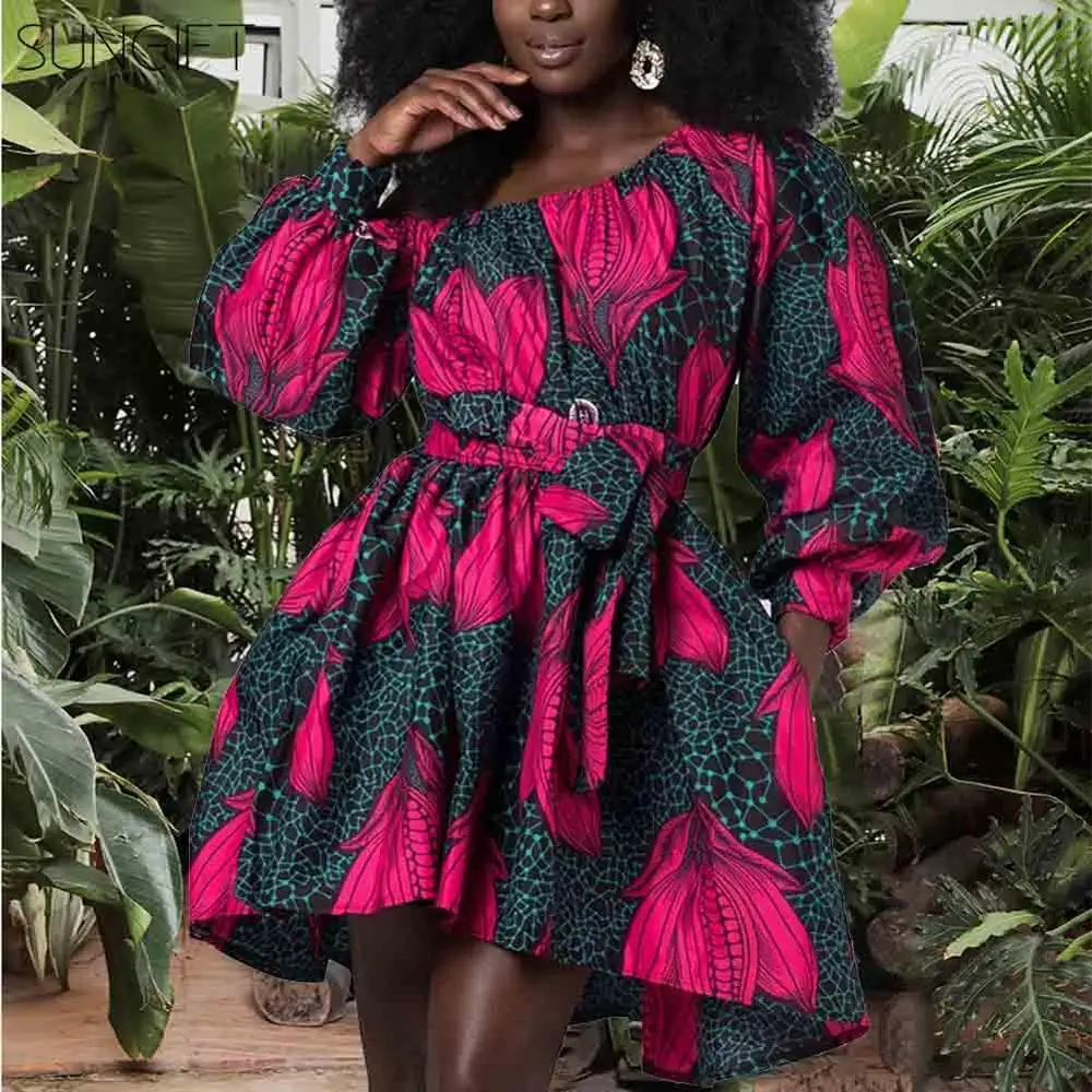 SUNGIFT Dashiki 2020 новые модные платья в африканском стиле для женщин летние