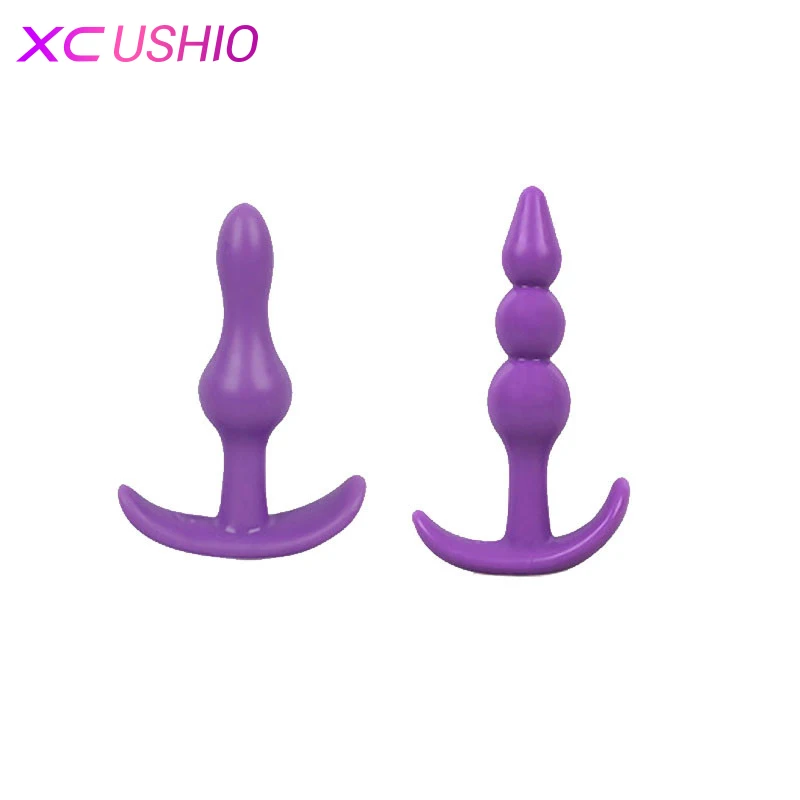 6 шт./компл. Мягкая силиконовая Анальная пробка простаты массажный фаллоимитатор