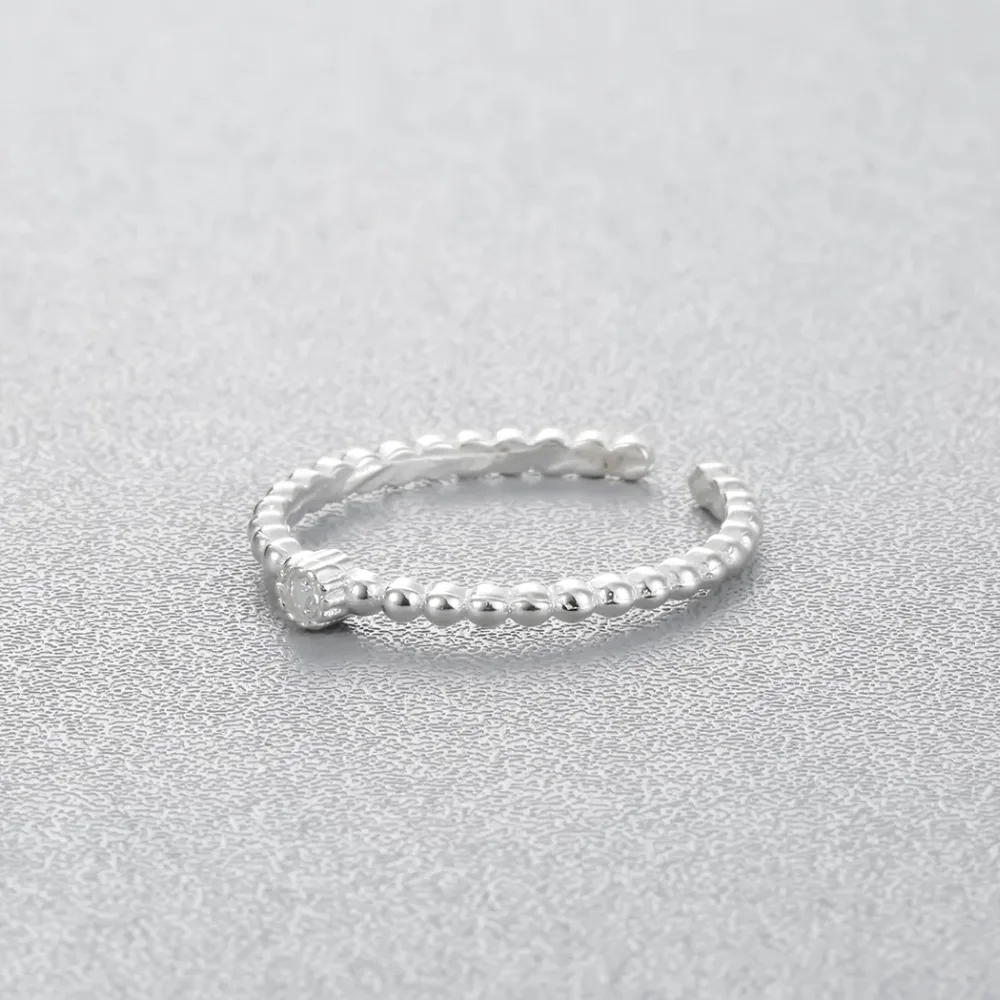 Chandler Bead Stackable Rhinestone Ring Modern Jewelry Gift For Her Simple Design Geometry Samll Crystal Unisex Rings Women | Украшения и