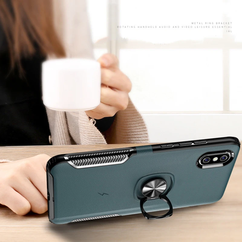 Yeuzoe For Xiaomi Mi 9 se Case Luxury Metal Ring Car Stand Silicone for Mi9 Phone Cover capa |