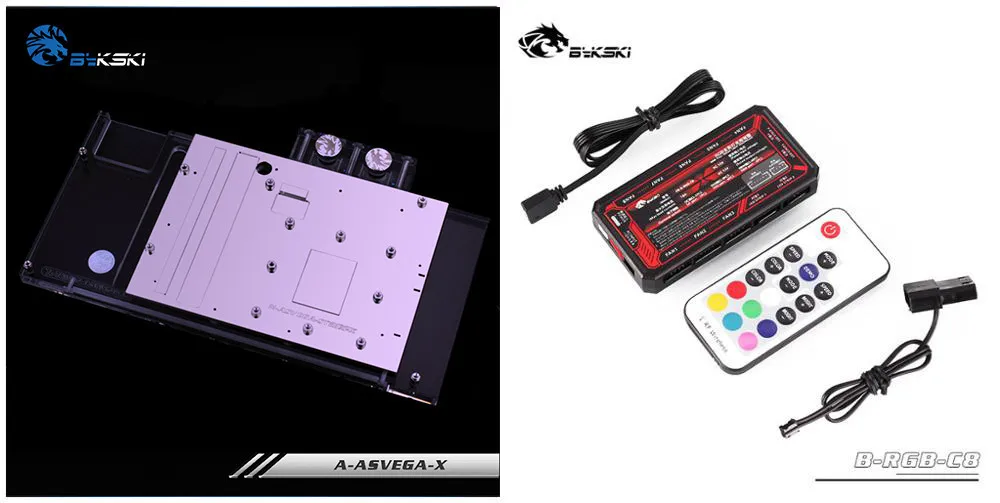 Controller(12V AURA) Bykski A-ASVEGA STRIX-X полное покрытие GPU аура синхронизация воды блок для VGA ASUS ROG strix VEGA 64 видеокарта водяного охлаждения - Цвет лезвия: Controller(12V AURA)