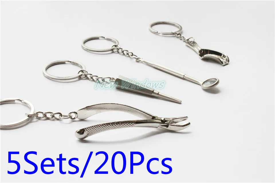 

New Assorted KEYCHAIN Dental Lab Promo Great Gift 20Pcs/5Sets