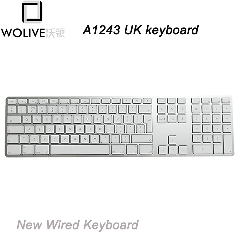 

Wolive Новинка для Apple A1243 британская раскладка клавиатуры проводной