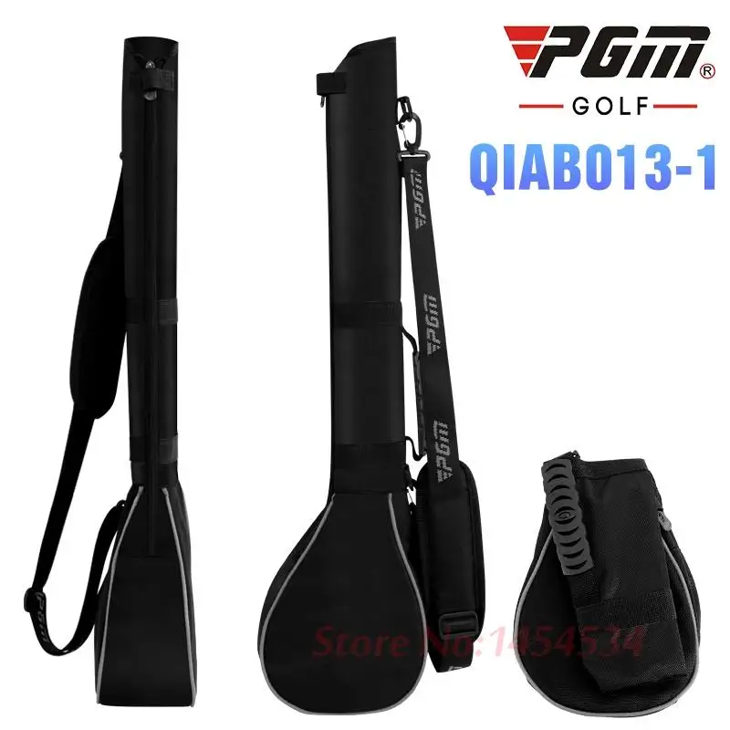 PGM Golf Gun Fold Soft Bag Travel Club Portable Golf Bag Can Packed 3 Club Nylon Black and Silver Capacity Bolsas Golf Mujer New