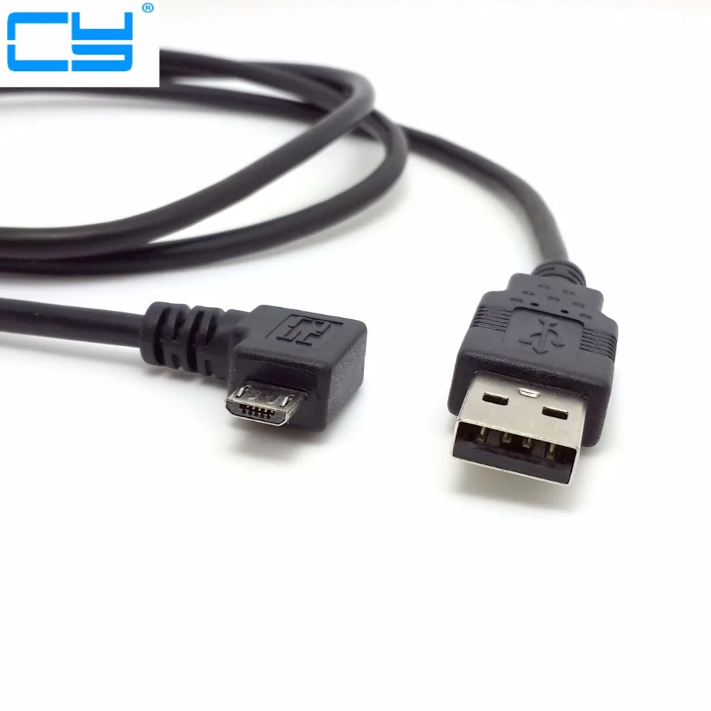 2 шт. кабель Micro USB к штекер зарядный 1 м прямоугольный 90 градусов для камеры