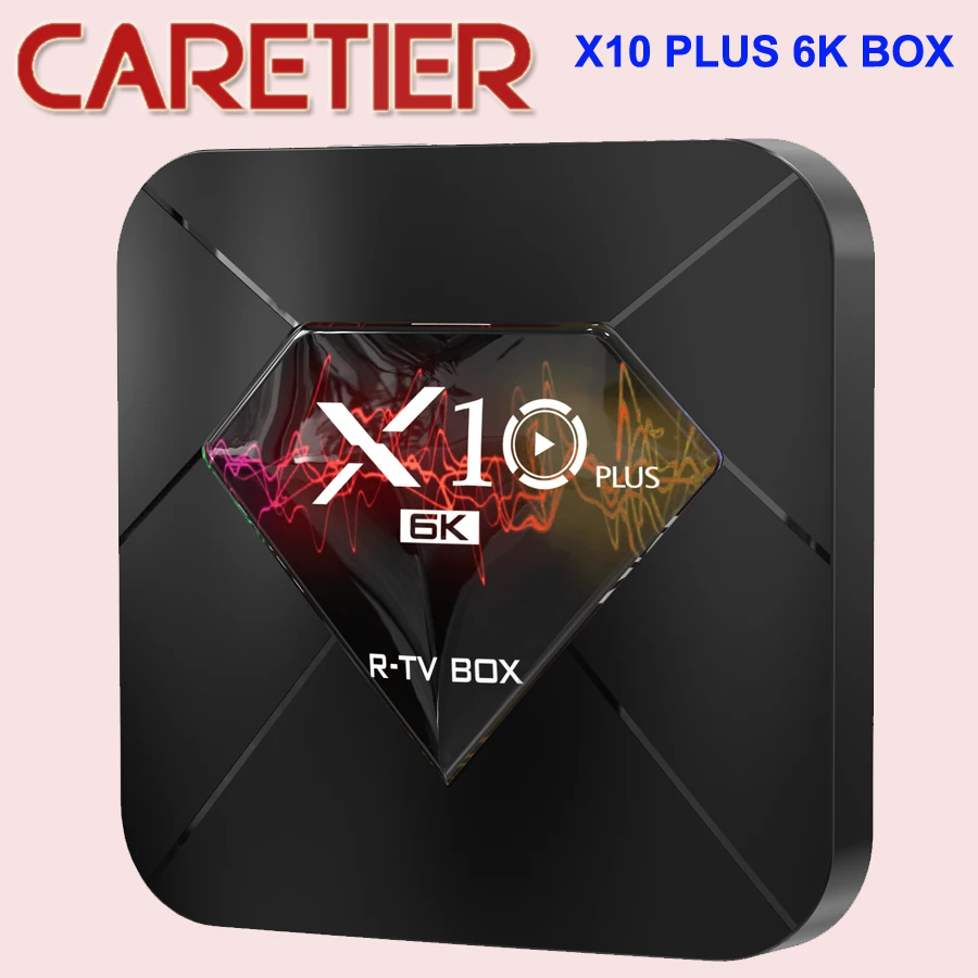 

10PCS X10 PLUS TV Box Android 9.0 4GB+32GB/64GB Quad-Core WiFi 3D H.265 6K Set Top Box High-intensity Video Output SD