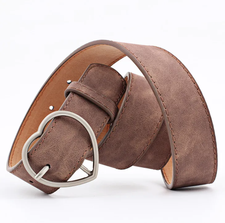 100pcs Fashion PU Leather Belt Women Metal Heart Buckle Corset Wedding Party Dress Decor Waistband Ladies Belts Streetwear | Аксессуары