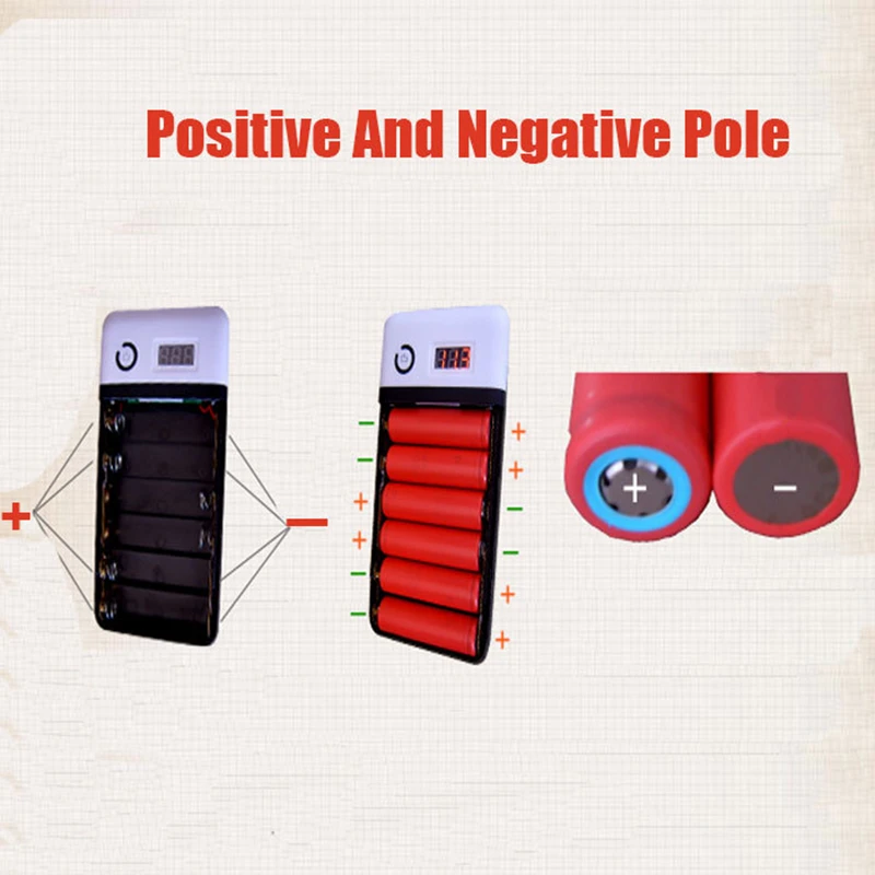 Бесплатная доставка 21 в выход Мобильная note book power bank box 18650 чехол для аккумулятора 6