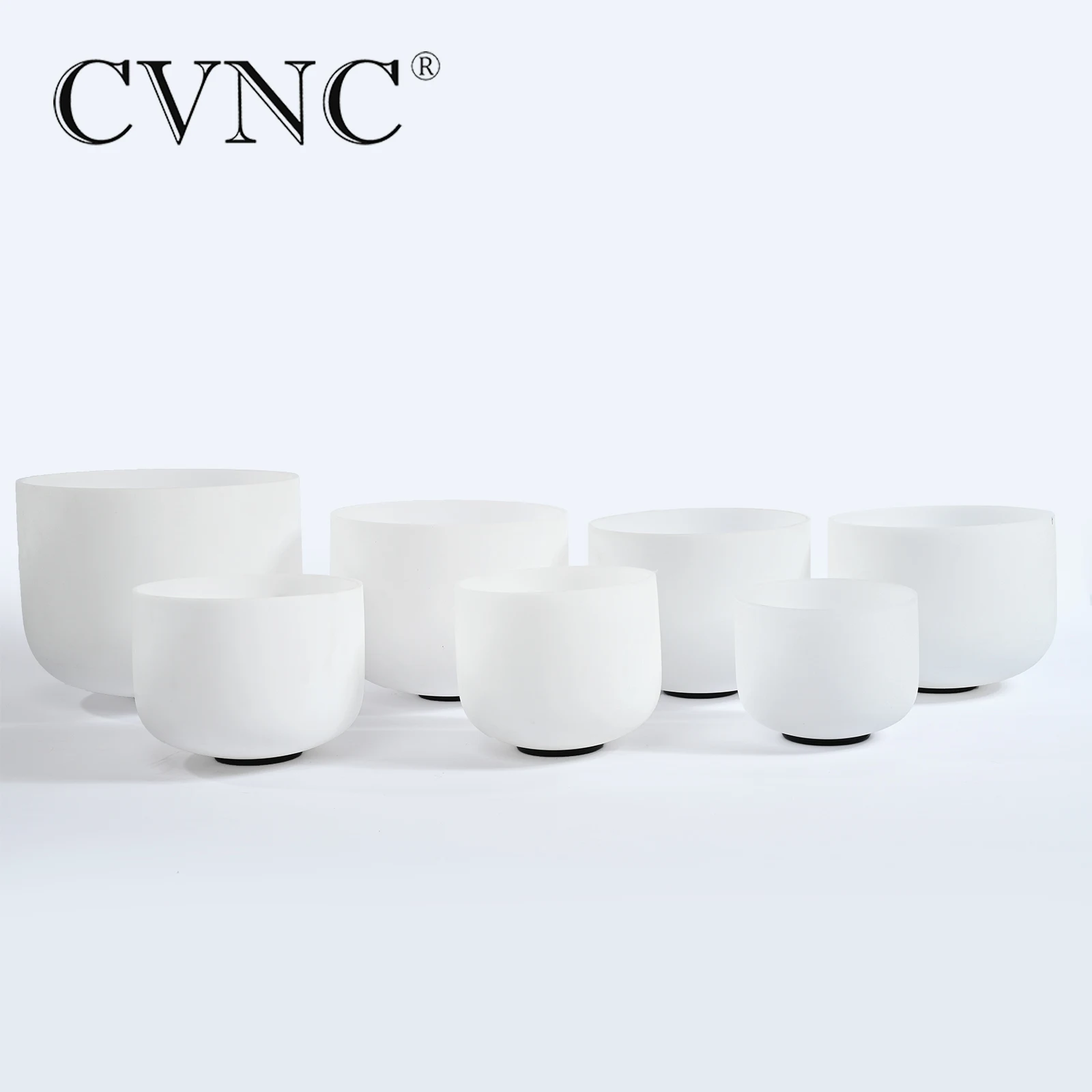 CVNC 6 &quot 12&quot чакра настроенный CDEFGAB Набор из 7 шт. матовые кварцевые поющие