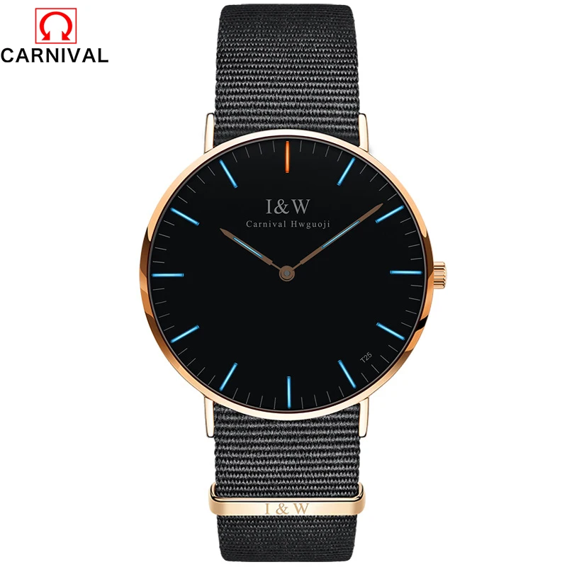 

2018KARNEVAL Women's watch Top brand Luxury women's watch Ultra Slim Quartz Watch Business nylon Band Relogio Female Sapphire
