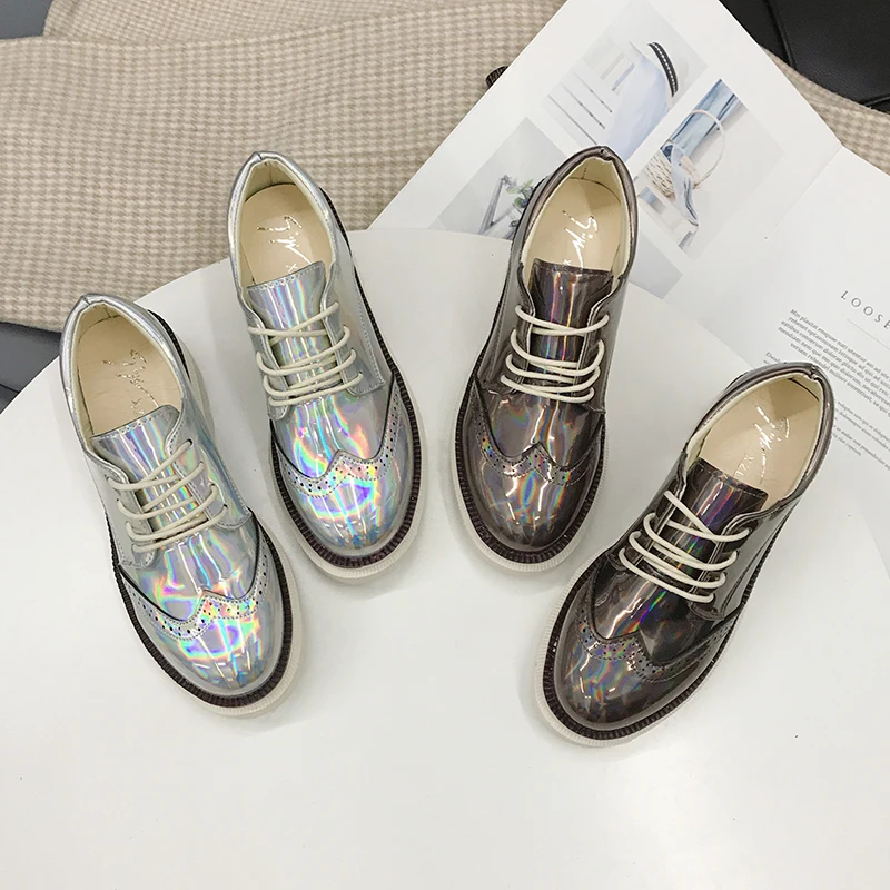 XLLCWC/2019 г. Демисезонные женские туфли-оксфорды повседневные туфли-лодочки туфли с