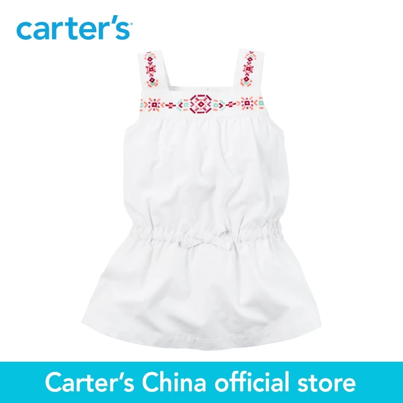 Carter's/1 шт. для маленьких детей детские вышитые поплина Туника 235G255 продается из