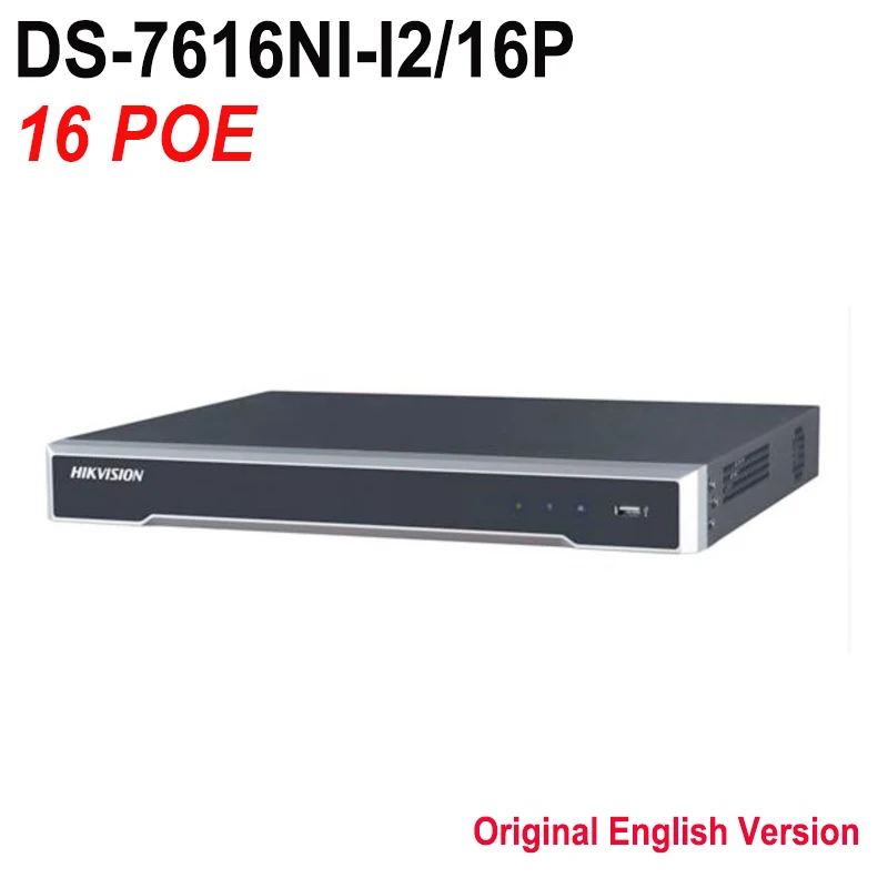 В наличии Хик DS 7616NI I2/16 P Английская версия 16 канальный NVR с 2 SATA и портов POE HDMI plug & play