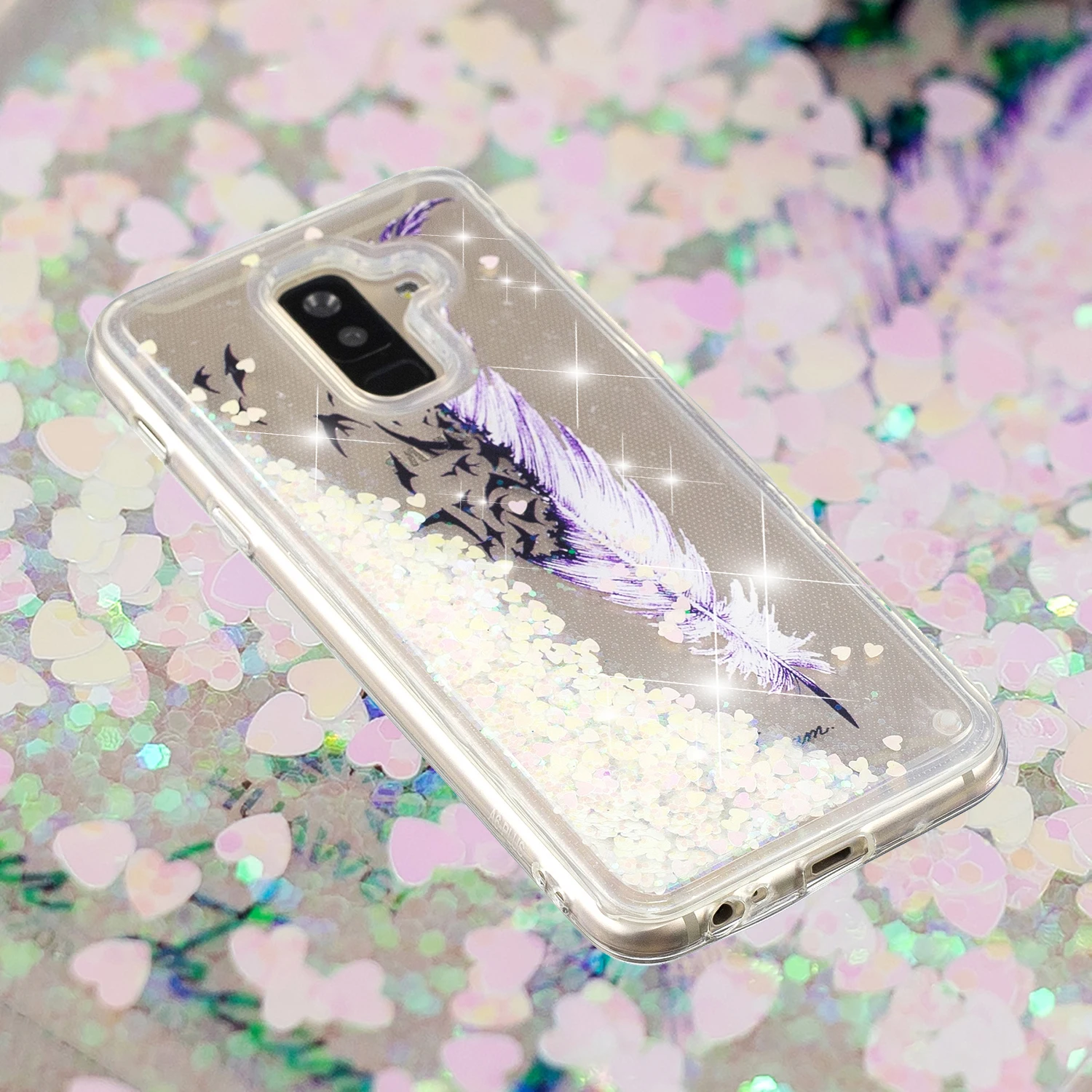 Чехол-бампер для Samsung Galaxy A6 Plus A605 с динамическим жидким блеском SM A605S A605F A605FN A605G