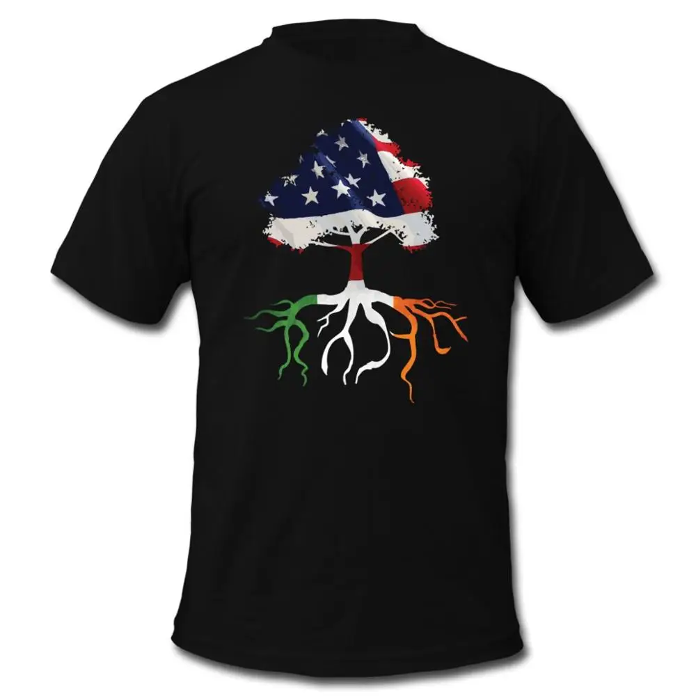 Флаг сша Ирландские Корни мужская Футболка &amp #8482 марка хлопок мужчины clothing