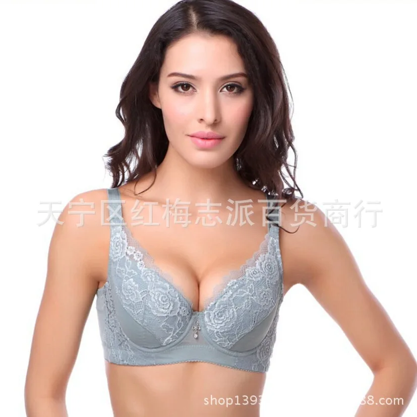 Женский бюстгальтер с чашками пуш ап и глубоким V образным вырезом|size bra|cup size braslarge