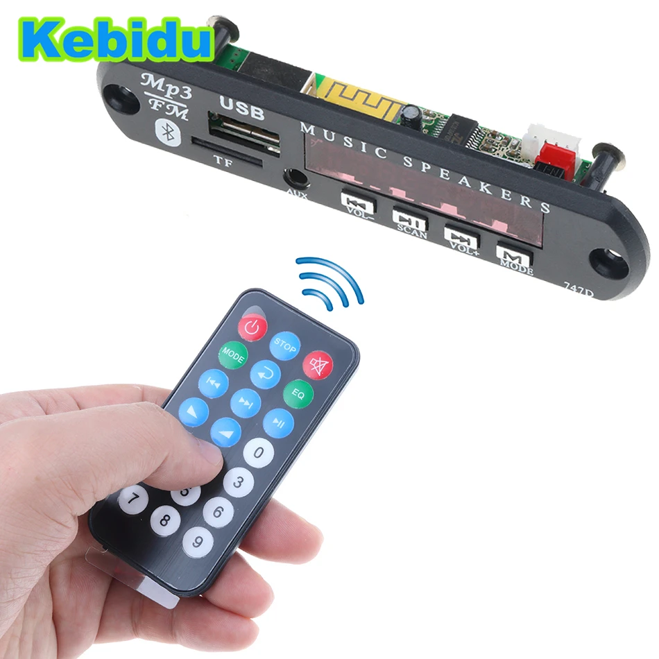 Kebidu DC 5 в 12 В аудио модуль USB TF Радио MP3 беспроводной Bluetooth WMA декодер плата для