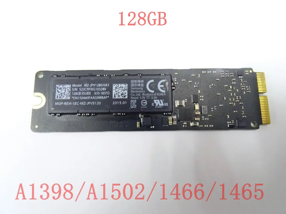 Твердотельный накопитель 2015 года для Apple Macbook Pro Retina A1502 A1398 Air A1466 A1465 SSD 128