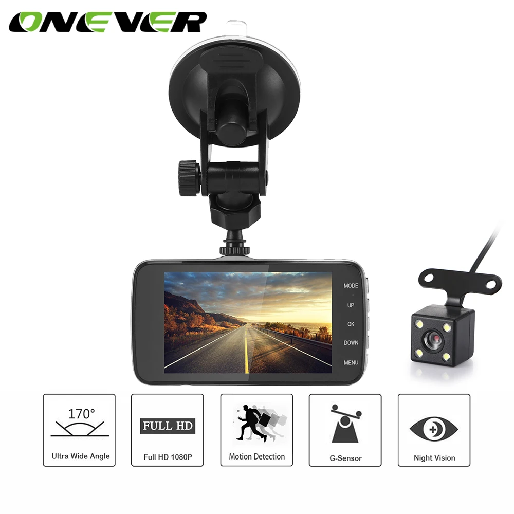 Видеорегистратор Onever 4 0 дюйма Full HD 1080P 30 кадров/с угол обзора 170 градусов|dash camera|car