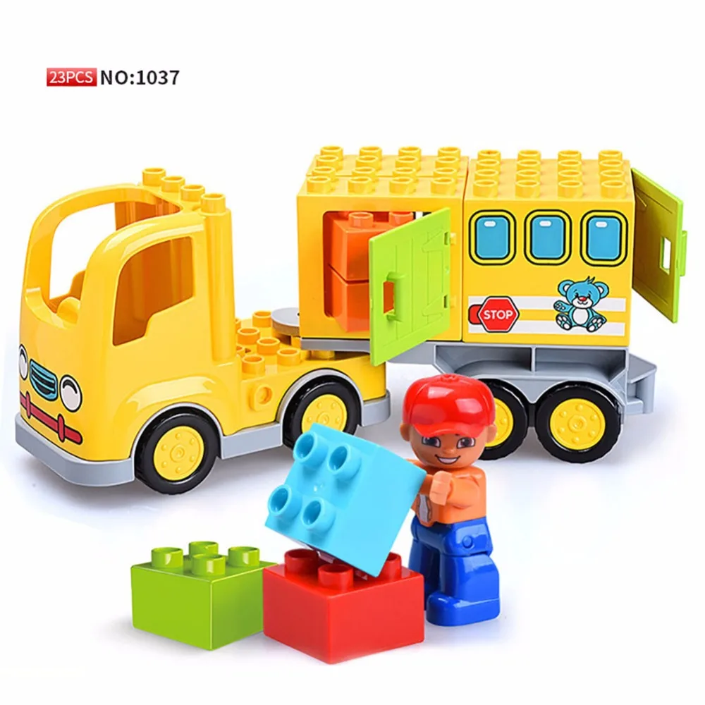 23 шт. городской транспортер Портер крупные частицы строительные блоки DIY игрушка