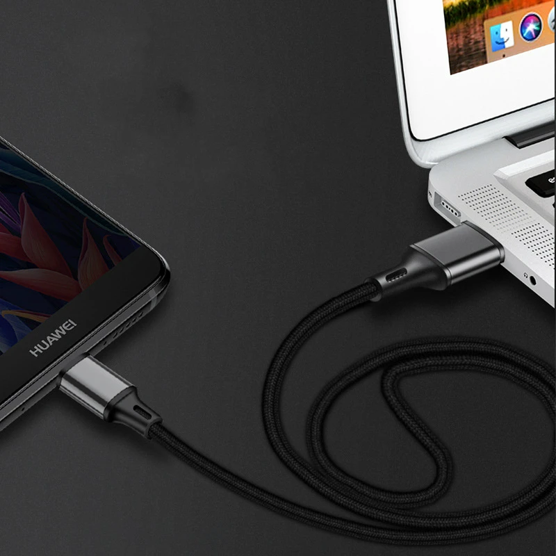 Тип C мобильный кабель для передачи данных в нейлоновой оплетке Android телефон