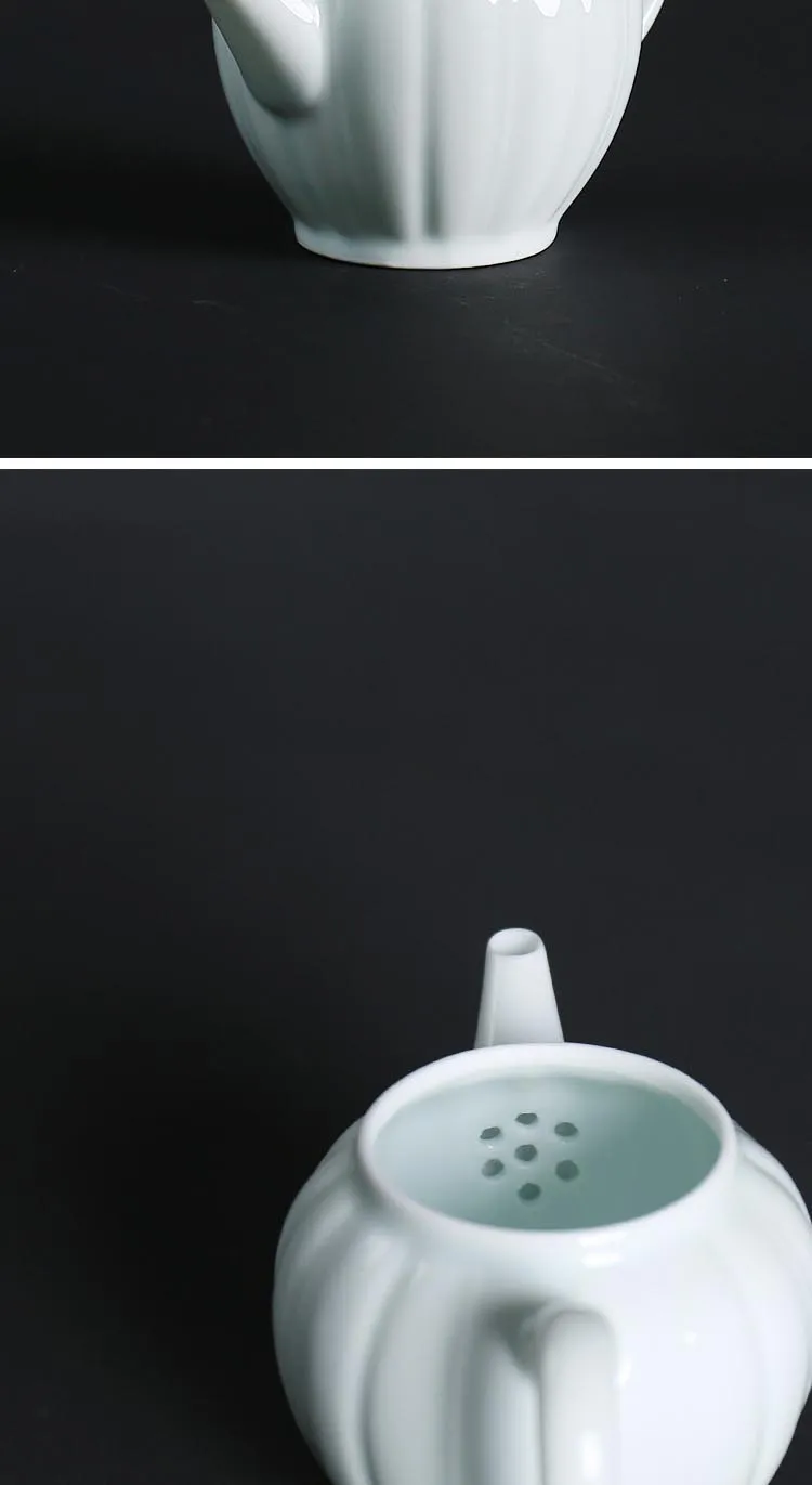 Цзиндэчжэнь нефритовый фарфор Gaiwan чайный горшок офисный чайный набор кунг-фу посуда чайная чаша рукоять чайник кофе молочный горшок Декор
