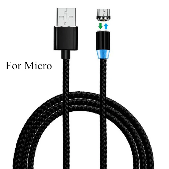 black for micro Магнитный кабель SYRINX Micro usb type-C для iPhone X samsung S9 S8 для Xiaomi зарядный нейлоновый Плетеный Магнит зарядное устройство кабель C - Цвет: black for micro