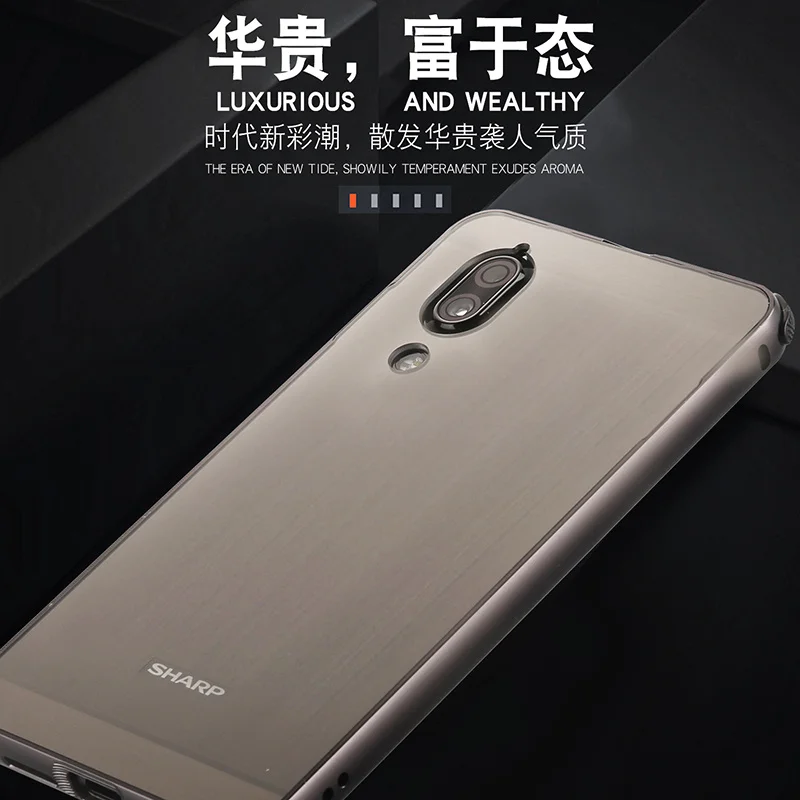 2 в 1 чехол для Sharp Aquos S2 покрытие алюминиевый металлический бампер+ Матовый PC задний Жесткий Чехол для SHARP AQUOS S2 5,5 дюймов Coque