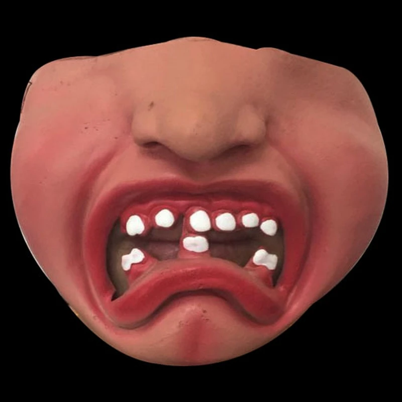 Темный хаки Funny Toy Adult Party Latex Mask Clown Cosplay Half Face Horrible Scary Masks Masquerade Halloween Party Decor - Цвет: Темный хаки