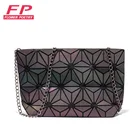 Сумка на плечо женская с цепочкой, простая Складная Сумочка-клатч через плечо с геометрическим узором, мессенджер