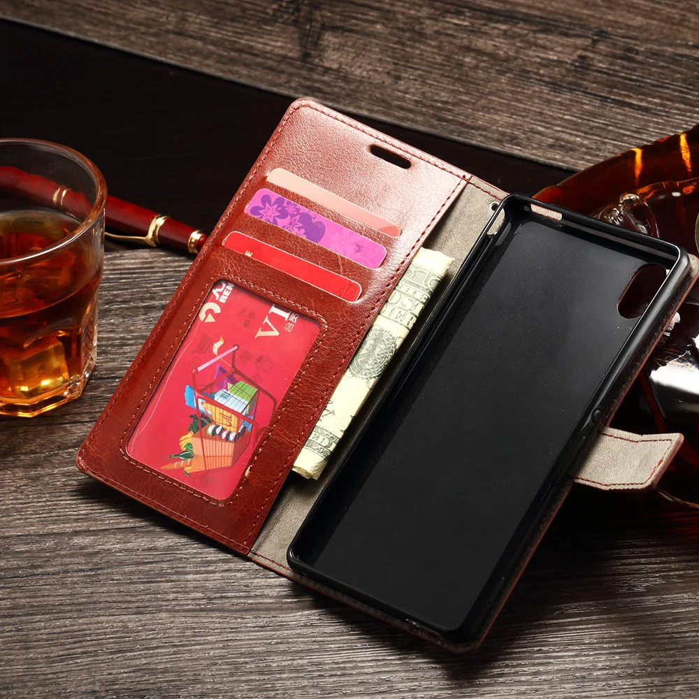 Роскошный кожаный чехол кошелек в стиле ретро для Sony Xperia M4 Aqua Dual E2312 E2333 книжка с