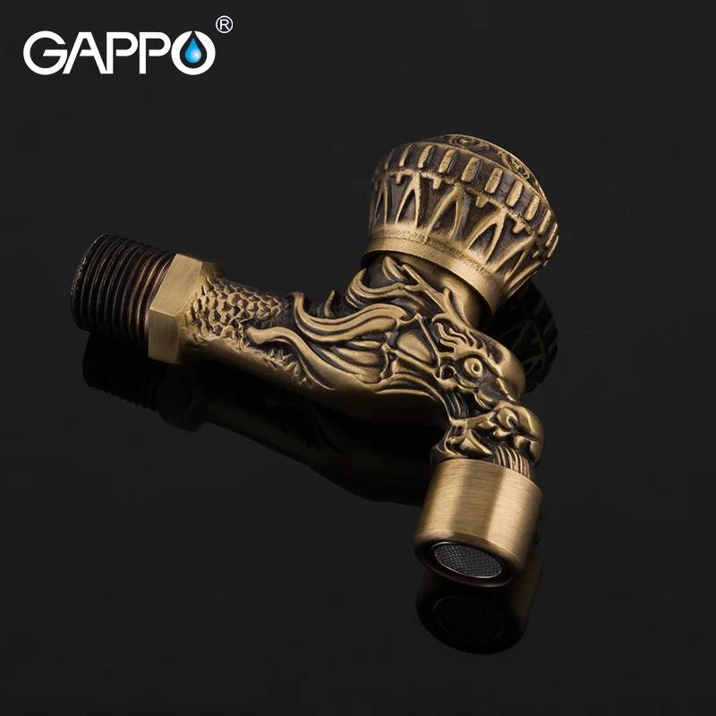 GAPPO двойные краны античная латунь настенный кран для стиральной машины швабры