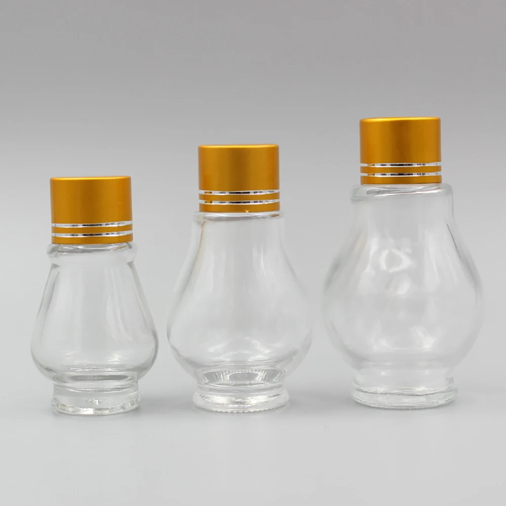 empty clear 20ml crystal bottle for perfume oil with screw cap, glass bottle dropper for sale