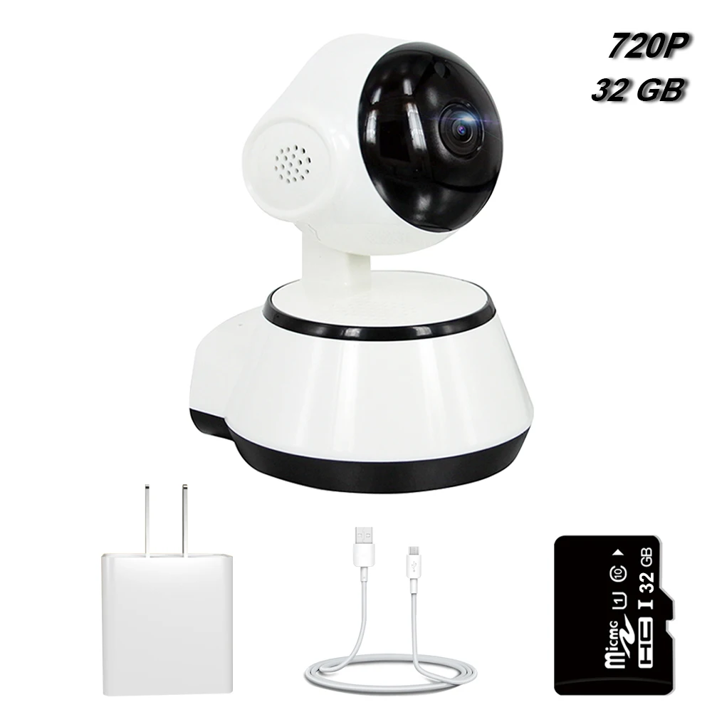 Set3 720P with 32GB 1080P FHD Baby Monitor WiFi Nanny Intercom IR Night vision Two Way Audio Real Time and Playback Wireless Portable Baby Camera - Color: Set3 720P with 32GB