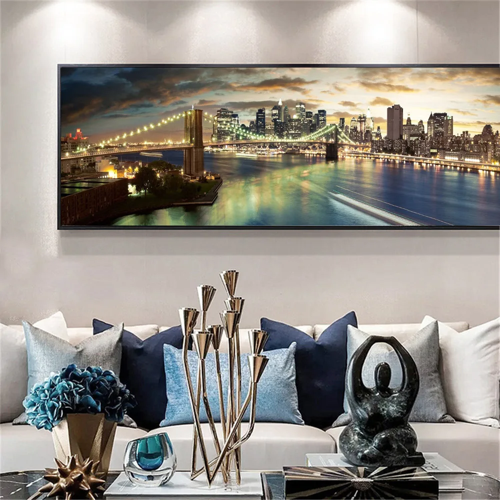 5D DIY Diamond Painting New York Brooklyn Bridge Full Square/Round Drill 3D diamond Embroidery Cross Stitch 5D Home Decor Gift