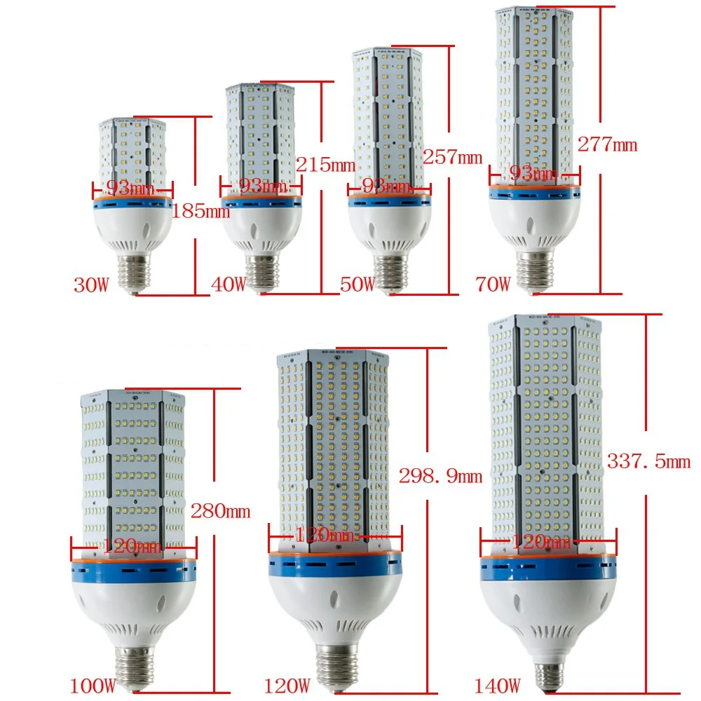 Сверхъяркая светодиодный ная лампа кукуруза 4 шт. 30 Вт 50 70 100 120 140 SMD2835