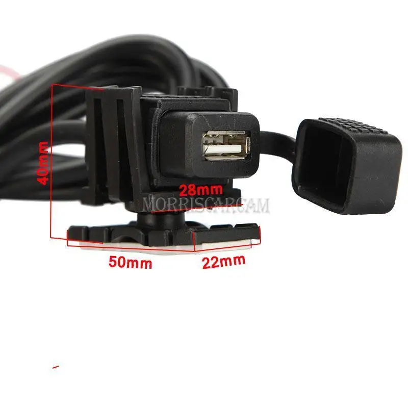 

Universal Motorcycle ATV UTV Snowmobile iphone USB Power Port Adapter Charger