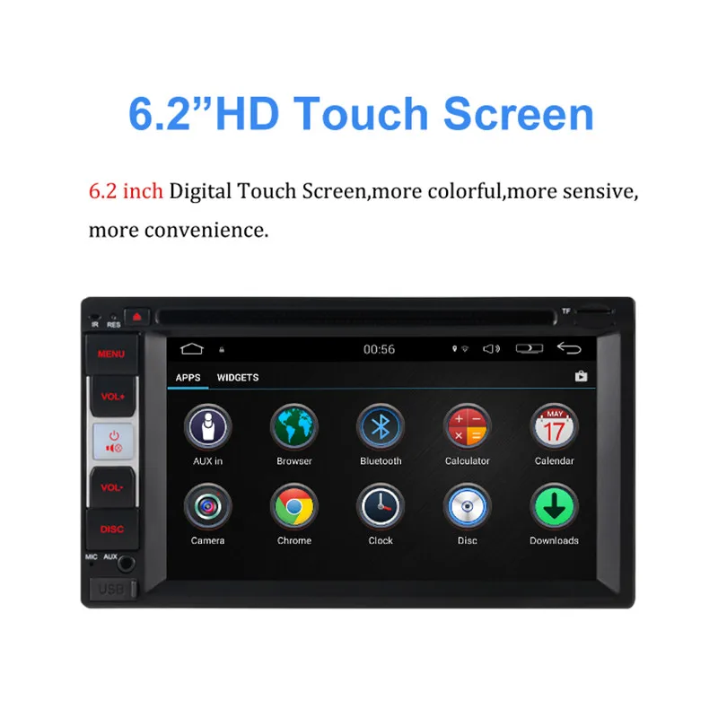 Universal Android 6.0 Quad Core Car DVD Player GPS Navigation BT Stereo Radio RDS Audio Video 2Din Double 2 Din | Автомобили и