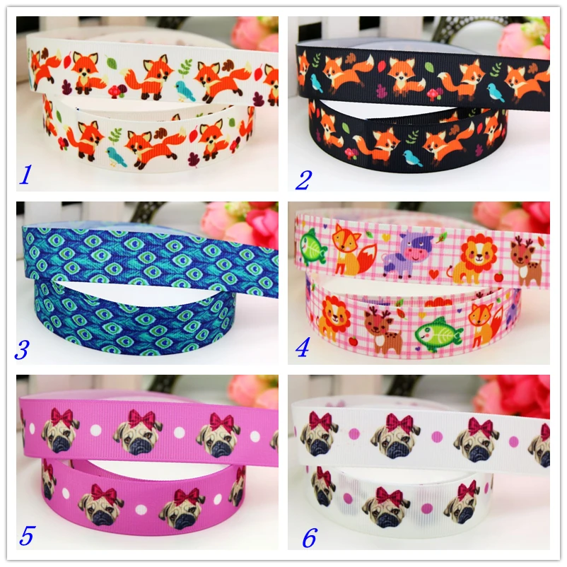 Вечерние украшения для волос с лисьим Мопсом и павлином 7/8 дюймов 22 мм D501|printed