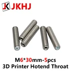 Детали MK8 для 3D-принтера Hotend M6X30 мм, внутренняя трубка из нержавеющей стали для горла, ПТФЭ сердечник для форсунки экструдера