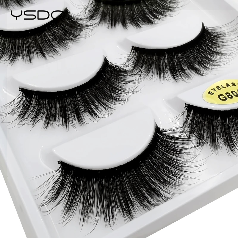YSDO 5 пар норковых ресниц натуральные длинные 3d норковые ресницы cilios maquiagem