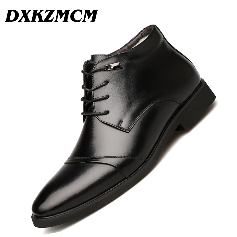 DXKZMCM/мужские зимние ботинки ручной работы из спилка высококачественные плюшевые