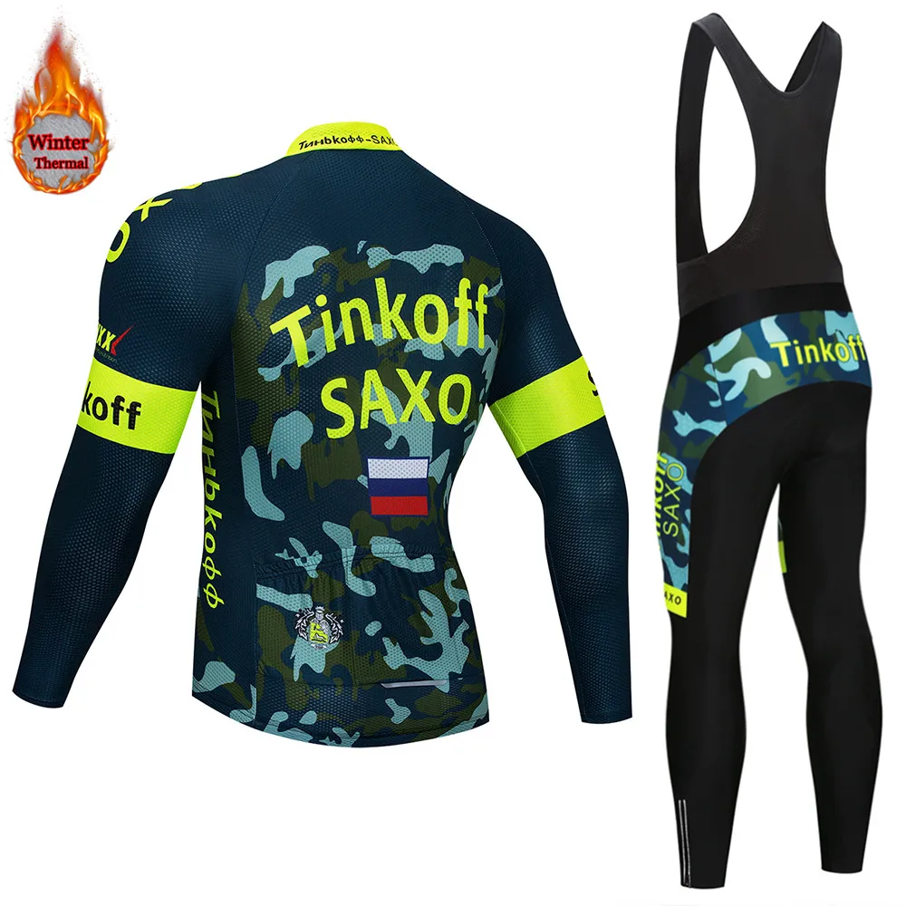 Спортивные зимние термальность флис Saxo bank Тинькофф Велоспорт Джерси Ropa Ciclismo Mtb Одежда велосипедная велосипед велосипедная форма