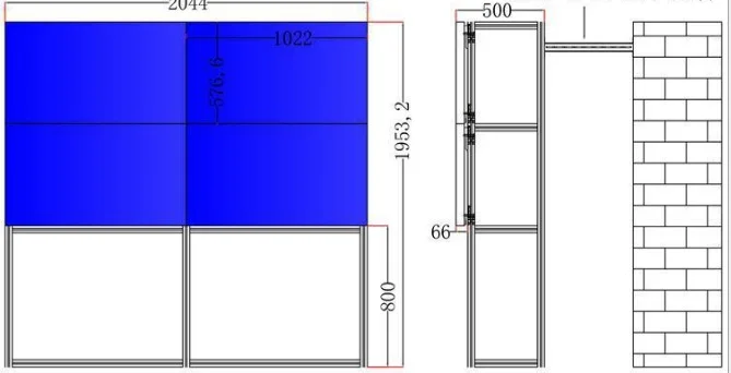 CCTV монитор большой экран видео стена с рамкой 3 5 мм в 2x2 шт 55 дюймов lcd